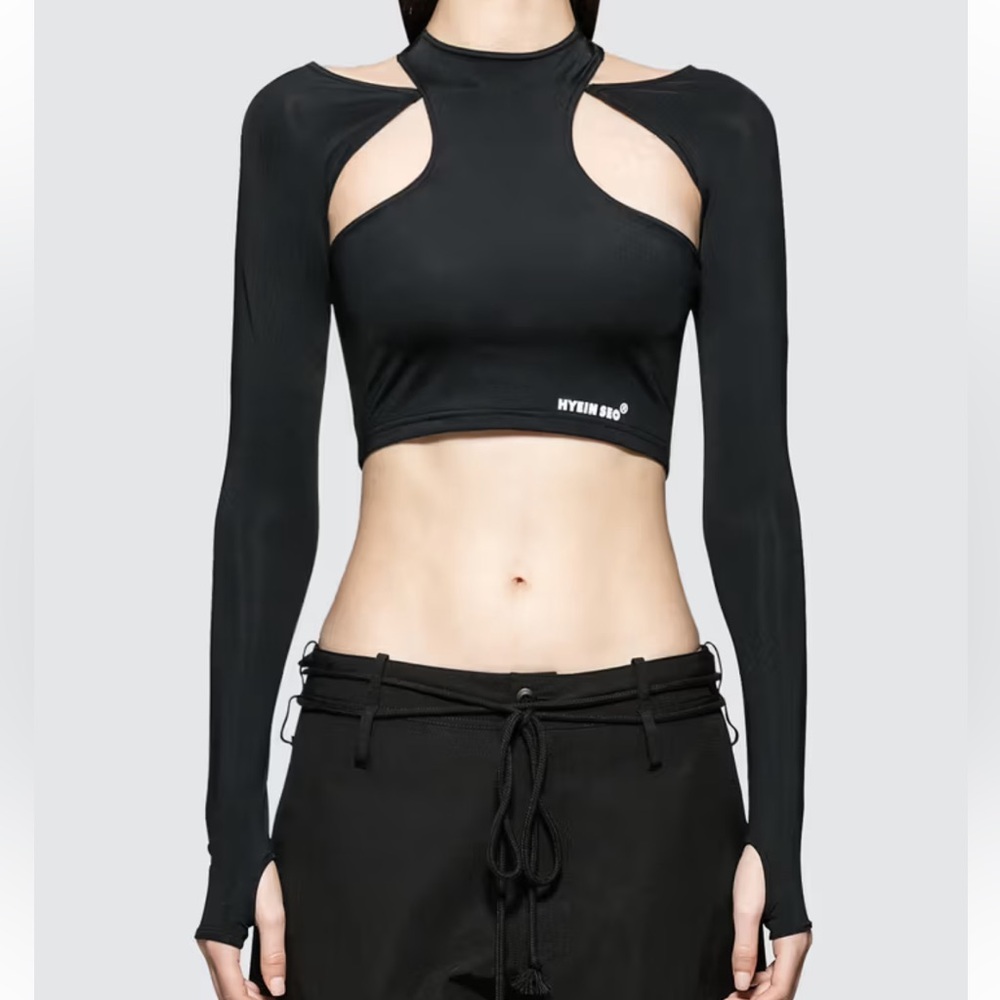 Hyein Seo Racer long sleeve top shrug with tank tactical size 0 XS rare